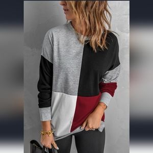 NWOT Round Neck Long Sleeves Pullover Sweatshirt